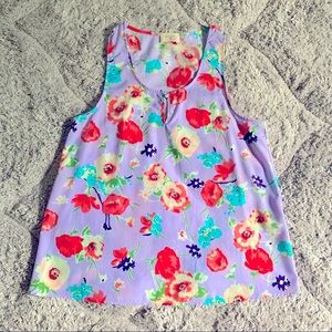 Everly Lavender Floral Blouse